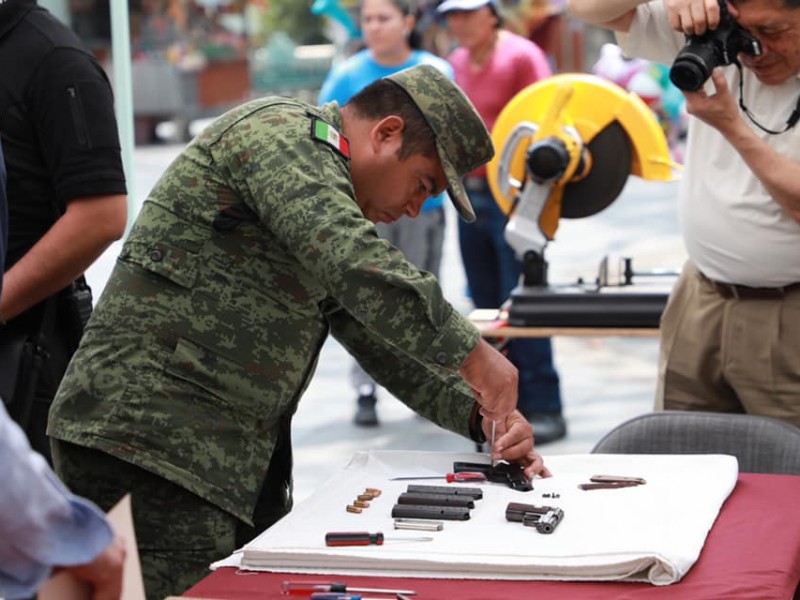 Suspenden campaña de canje de armas