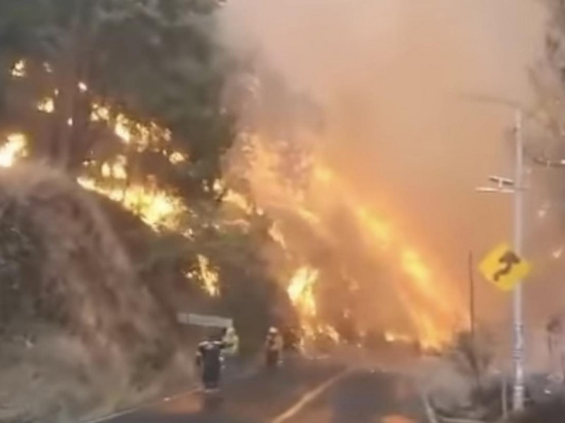 Suspenden clases en Tejupilco por incendio forestal