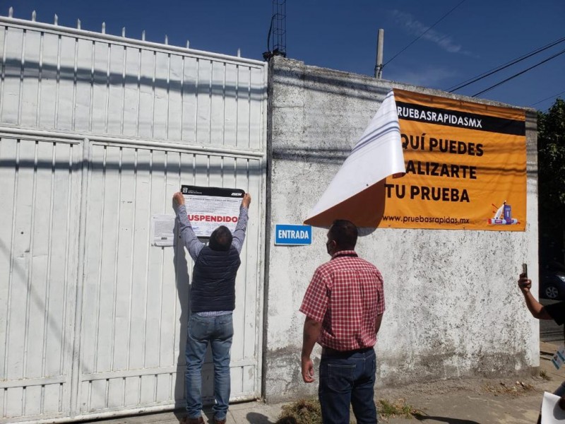 Suspenden módulo Covid en Toluca. Operaba sin permiso