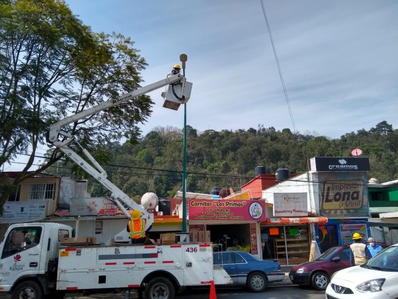 Sustituyen 103 luminarias de Miguel Alemán con tecnología LED