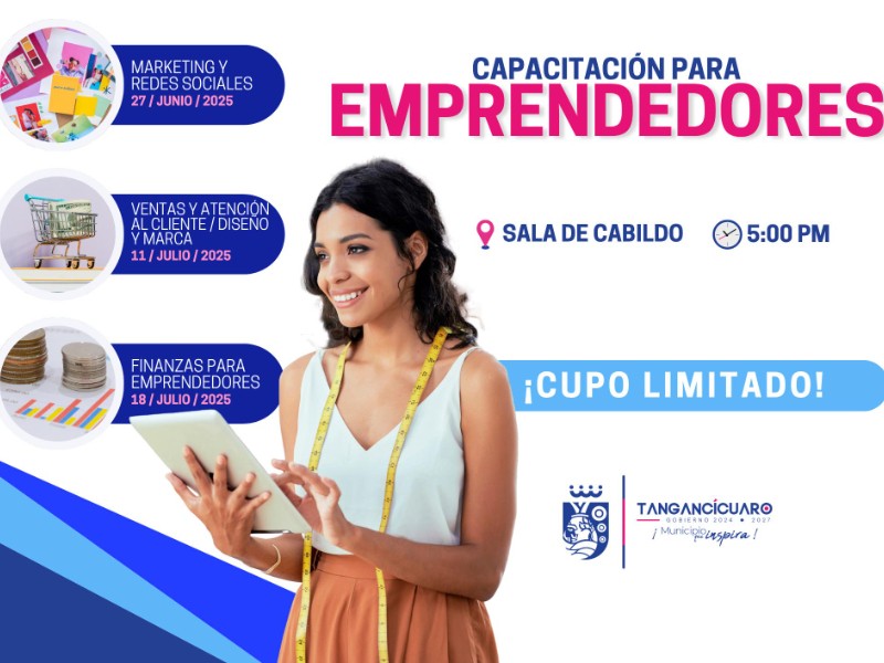 Talleres para fortalecer negocios en Tangancícuaro