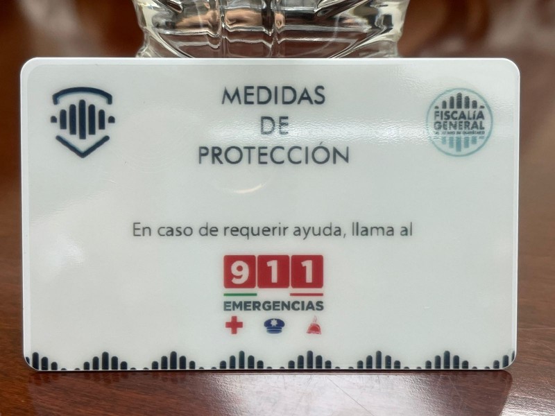 Tarjetas para medidas de protección son únicas en el país