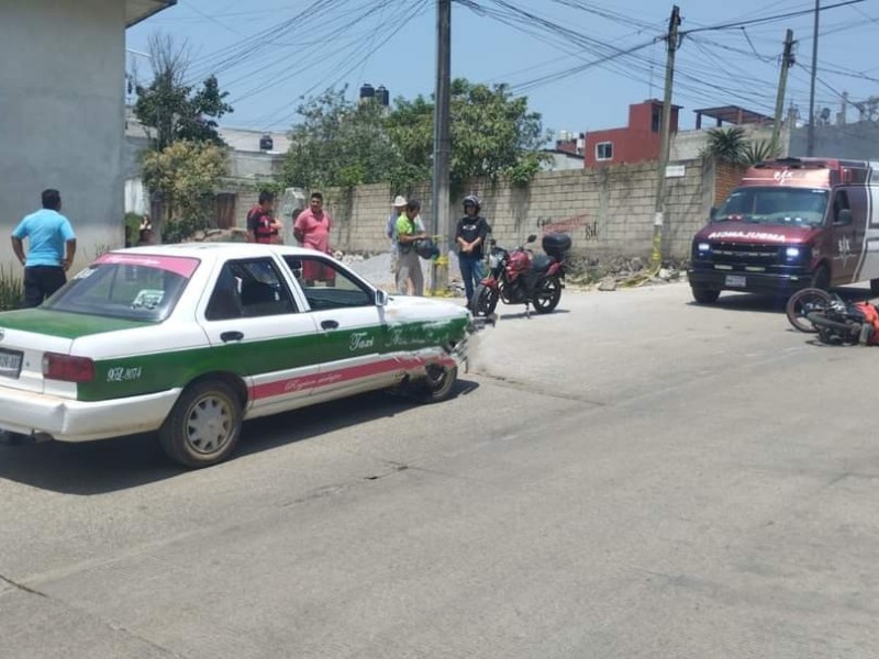 Taxista intentó fugarse tras chocar a motociclista en Higueras