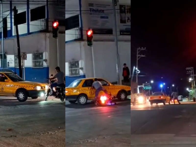 Taxista se da a la fuga tras embestir una moto en Salinas