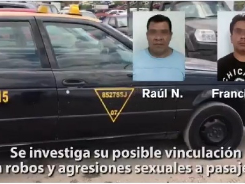 Detenidos, taxistas hampones y violadores