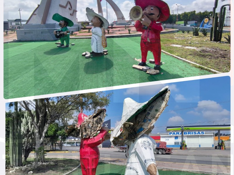 Tehuacán: Esculturas de Mariachis lucen con “severas afectaciones”