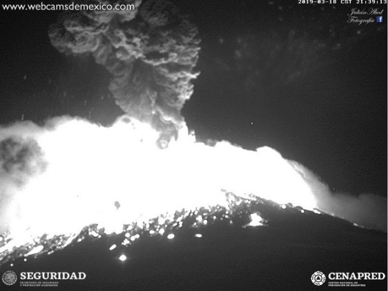 Tehuacán fuera de riesgo por explosión del popocatepetl