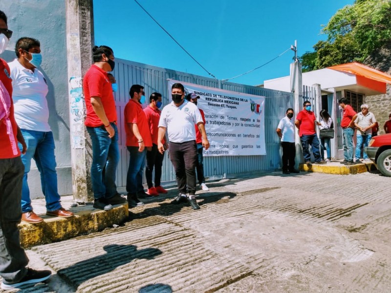 Telefonistas de Tuxpan se suman al paro nacional