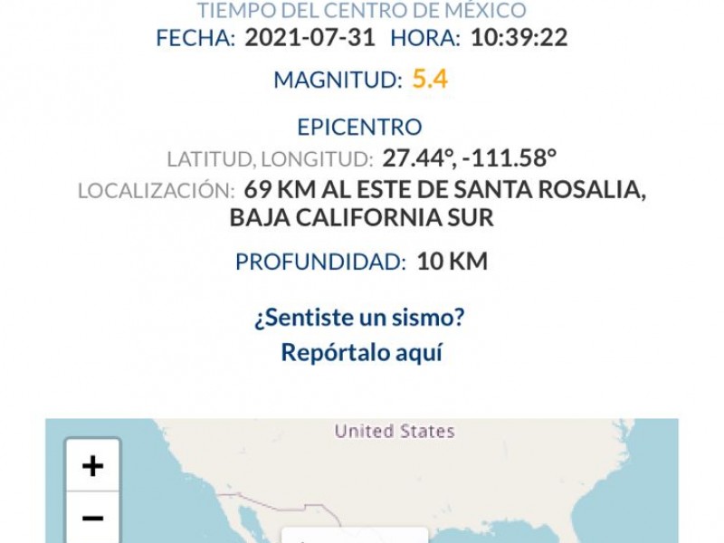 Tembló en Hermosillo y Guaymas este sábado