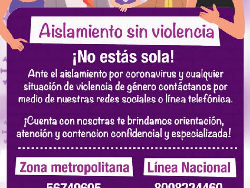 Temen incremento de violencia familiar durante contingencia