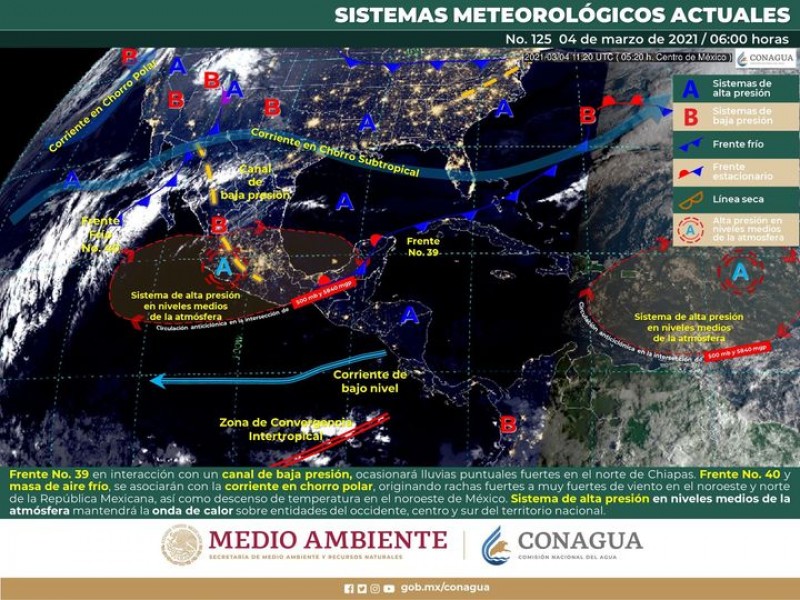 Temperaturas bajo cero continúan en regiones del estado