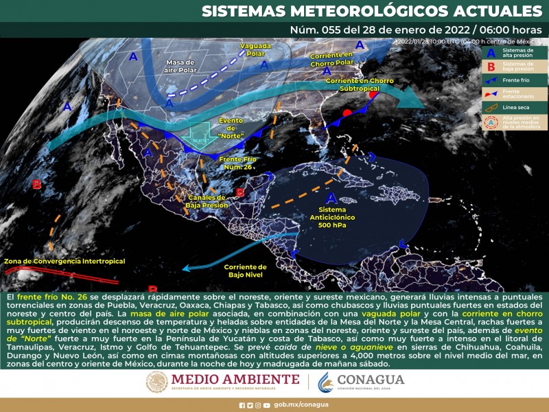 Temperaturas calurosas en la costa y fuertes vientos