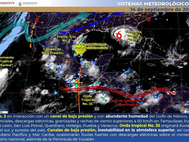 Temperaturas calurosas, viento fuerte y lluvias puntuales, pronóstico de hoy