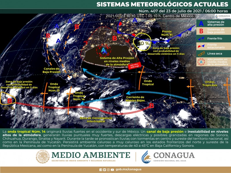 Temperaturas de 40 a 45 grados en Sonora