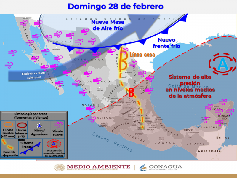 Temperaturas de cinco centígrados bajo cero en regiones de Sonora