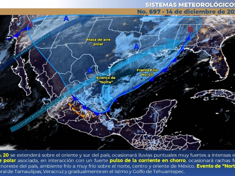 Temperaturas de cuatro centígrados bajo cero, sin lluvias en Sonora