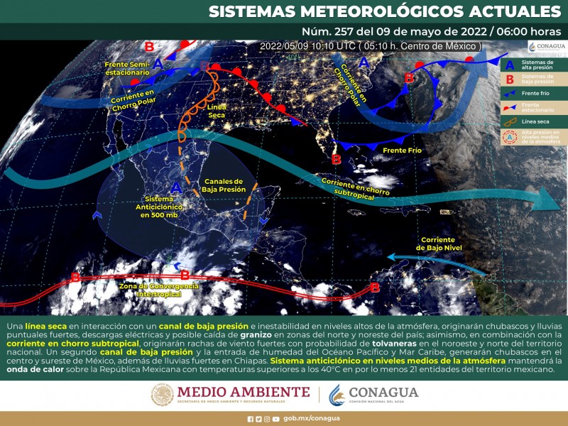 Temperaturas de hasta 40 grados en 21 estados del país