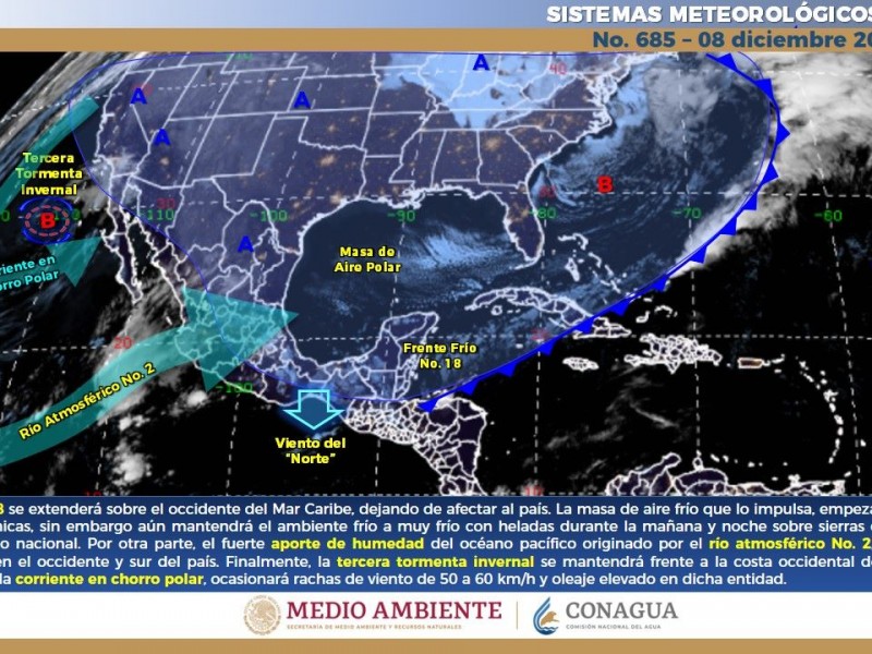 Temperaturas de hasta tres centígrados bajo cero en Sonora