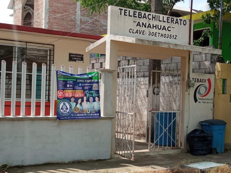 Temporada de lluvias afectan en Telebachillerato Anáhuac