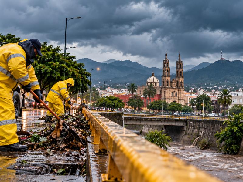 Tepic intensifica prevención ante posibles lluvias por huracán 