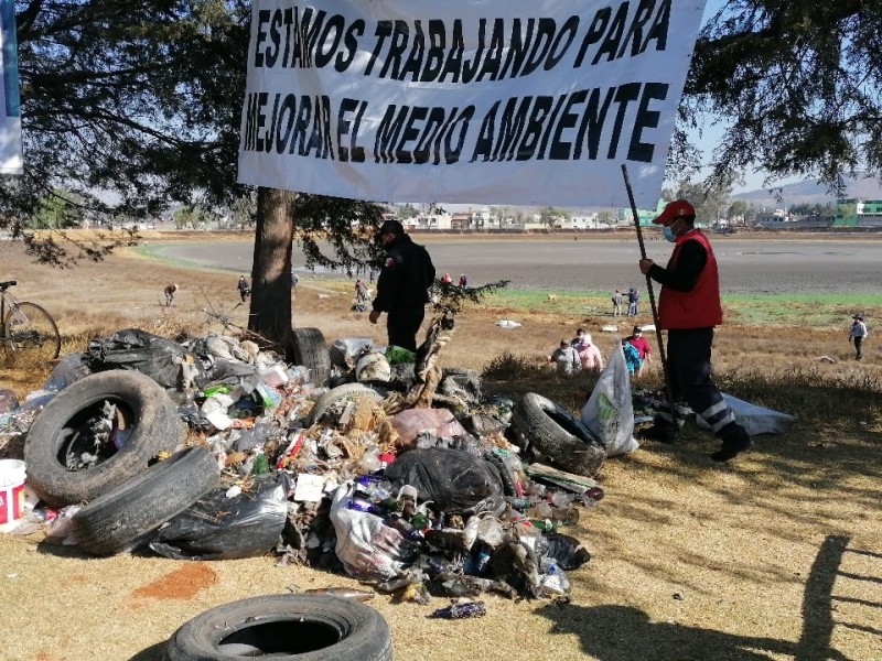 Termina jornada de limpieza en trifulca en laguna de Ojuelos