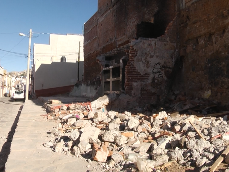 Terminan trabajos en casa colapsada en centro de Zacatecas