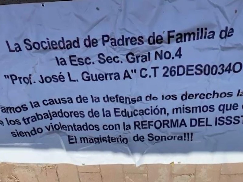 Terminará paro de labores en una escuela de Cajeme