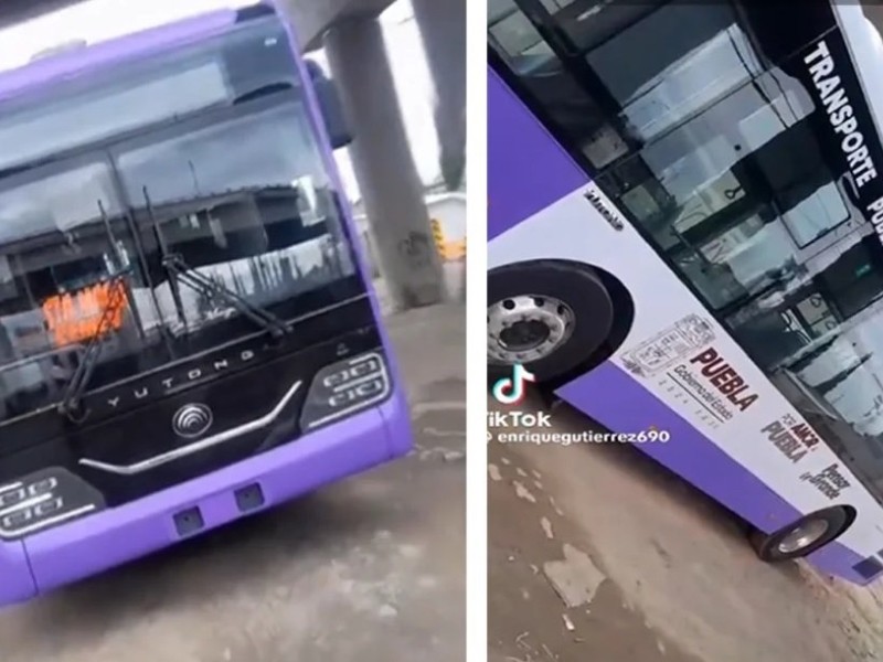 TikTok muestra camión eléctrico de ruta JBS en Puebla