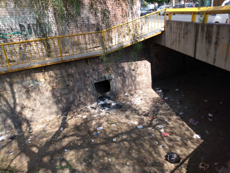 Tiran desechos de calzado en Arroyo del Muerto