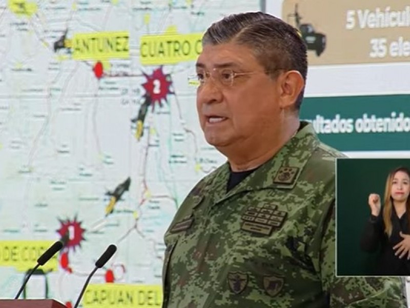 Titular de SEDENA justifica actuación de militares en Michoacán