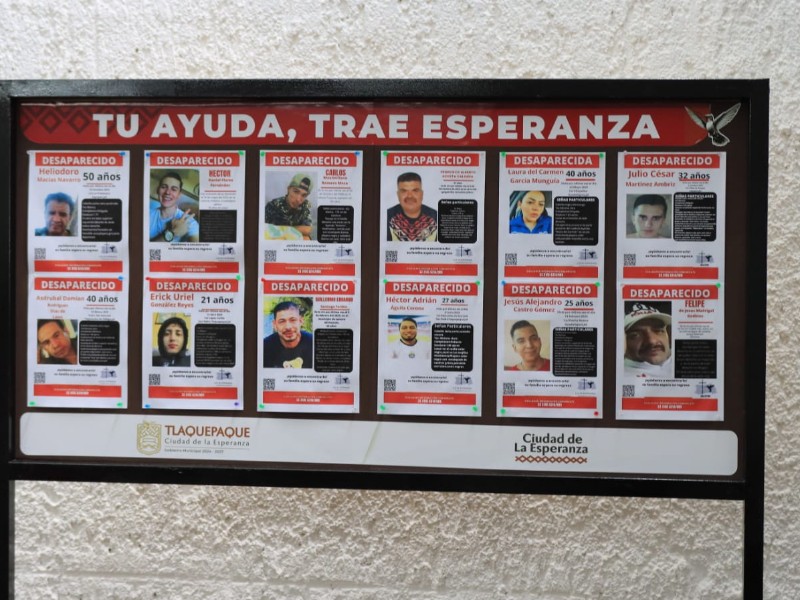 Tlaquepaque entrega 15 mamparas para publicar fichas de búsqueda