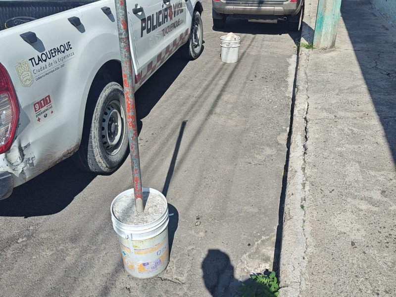 Tlaquepaque realiza operativo contra aparta lugares en la zona centro