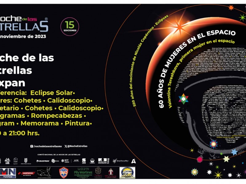 Todo listo para la Noche de las Estrellas en Tuxpan