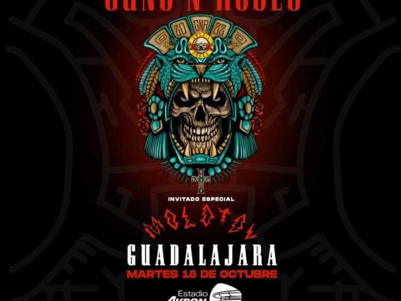 Todo listo para presentación de Guns N' Roses en Gdl