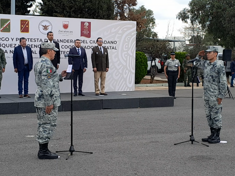 Toma protesta nuevo coordinador de la Guardia Nacional en Zacatecas
