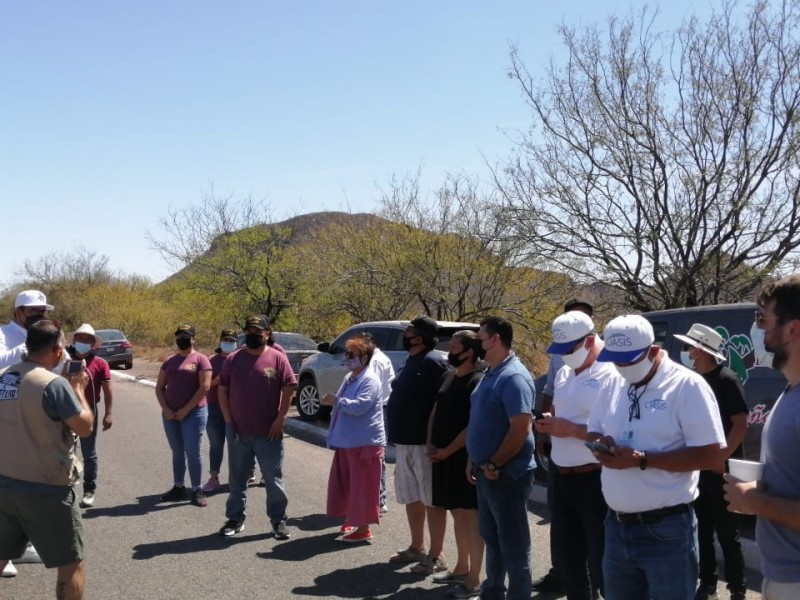 Toman prestadores de servicio, filtro en bulevar de San Carlos