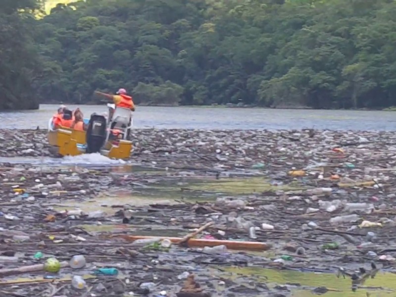 Toneladas de basura inundan el Cañón del Sumidero