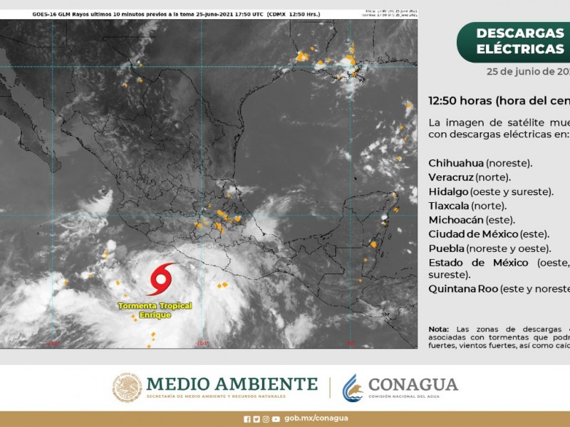 Tormenta Enrique, podría evolucionar a Huracán categoría 1 el sábado