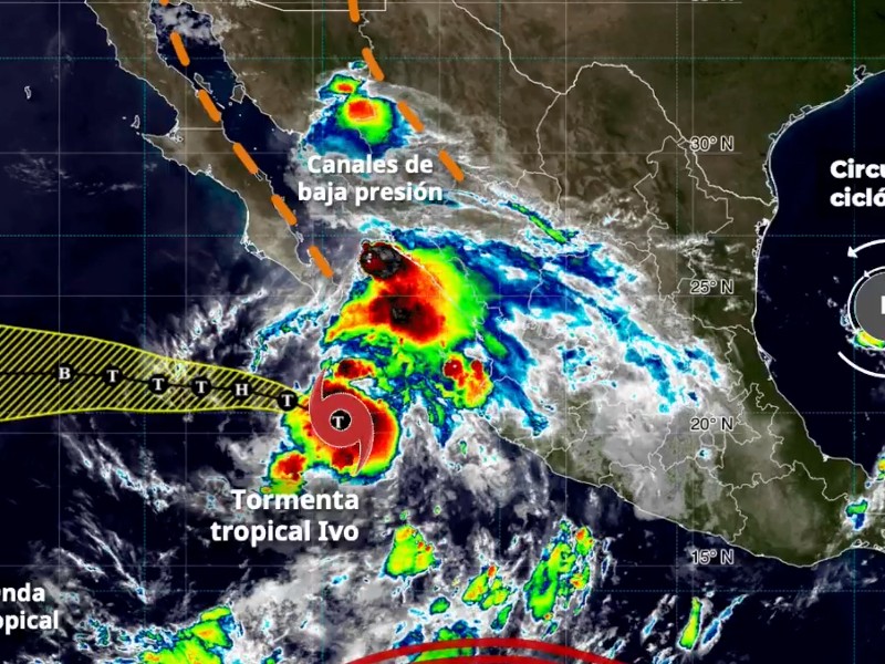 Tormenta tropical Ivo provocará lluvias intensas en el occidente del país