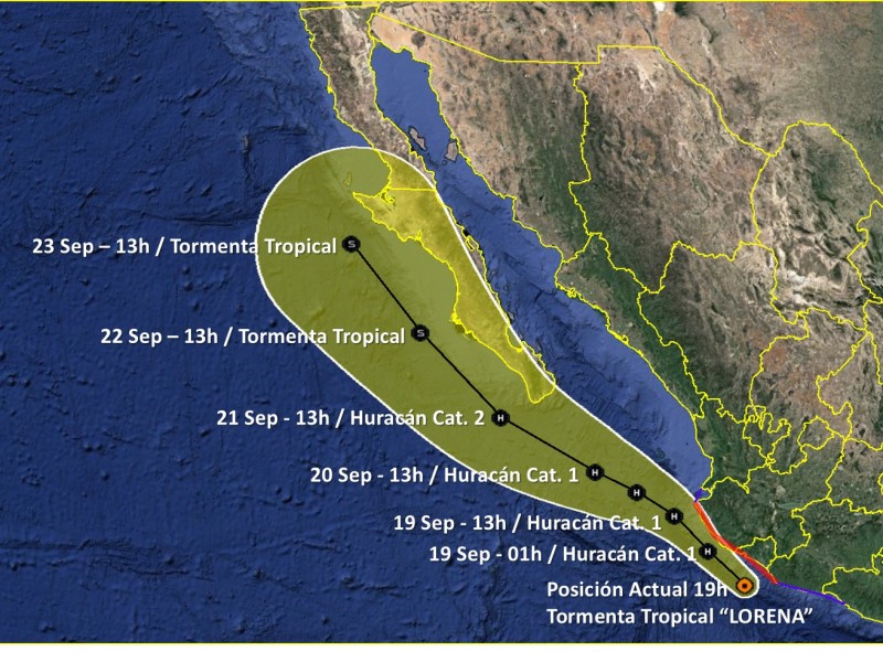 Tormenta Tropical Lorena en el Pacífico