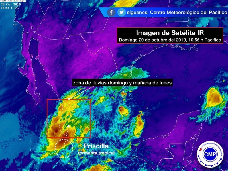 Tormenta tropical Priscilia pone en alerta a Nayarit