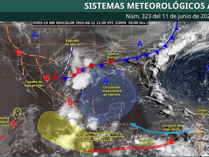 Tormentas por la tarde, pronóstico para Toluca