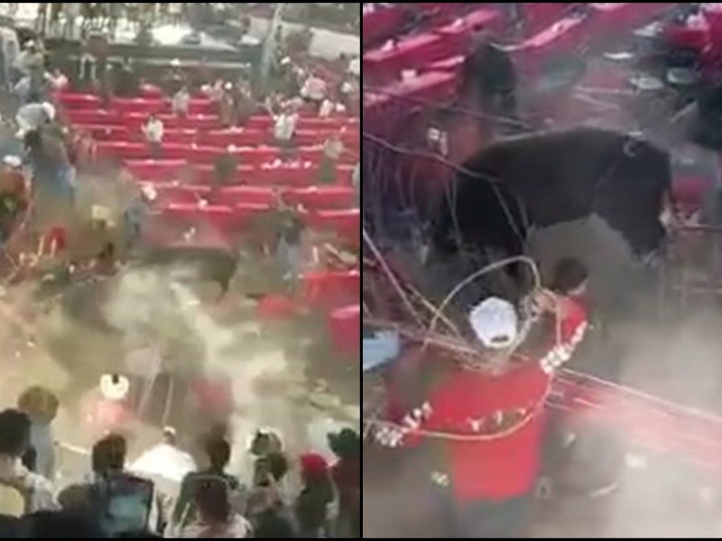 Video:Toro embiste a los asistentes de un jaripeo en Michoacán