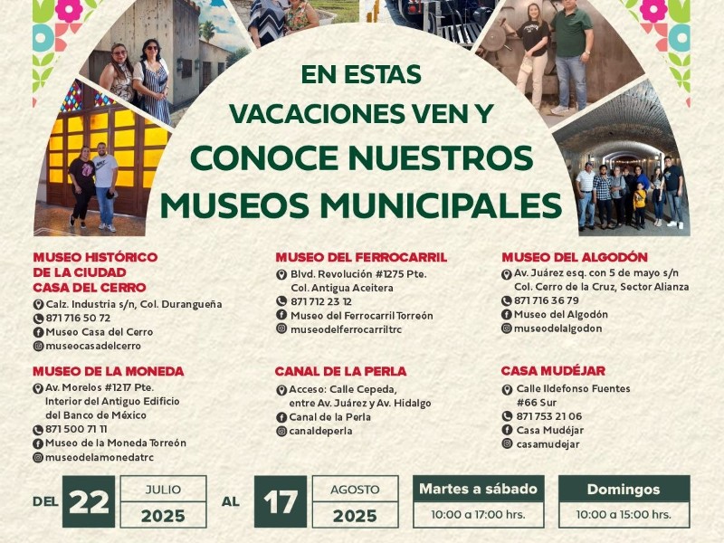 Torreón cuenta con amplia gama de Museos que cuentan su historia