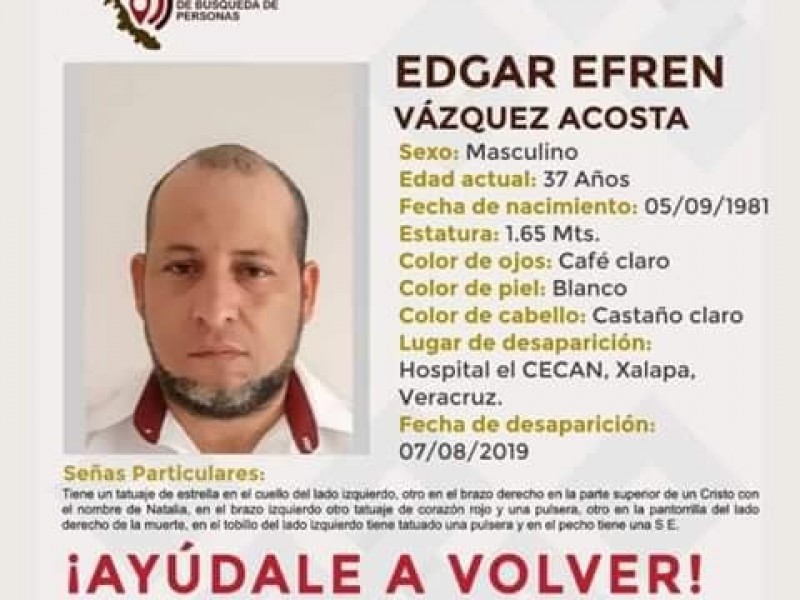 Trabajador administrativo del CECAN desaparecido