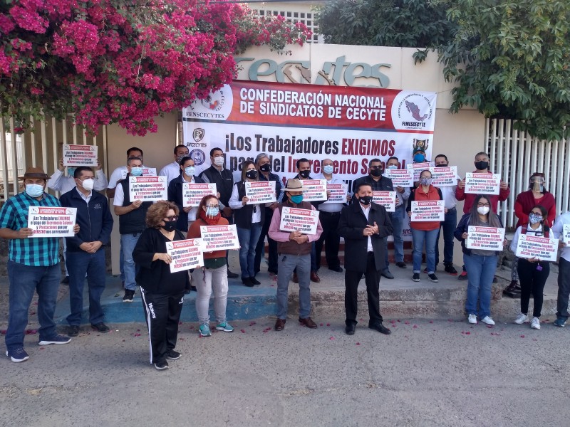 Trabajadores de Cecytes amenazan con paro de labores