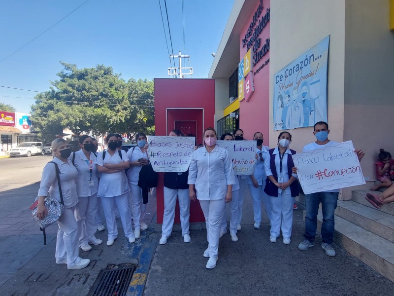 Trabajadores de Hospital Pedriátrico de Sinaloa, exigen bases