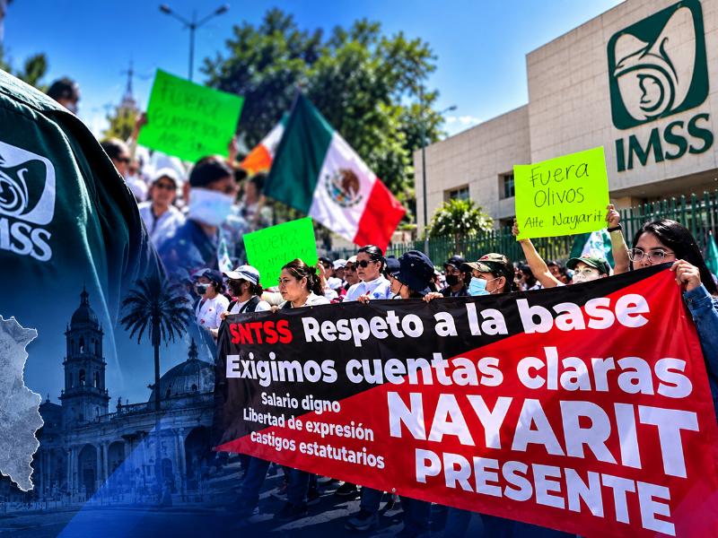 Trabajadores del IMSS marcharán en Tepic por mejores salarios y pensiones dignas