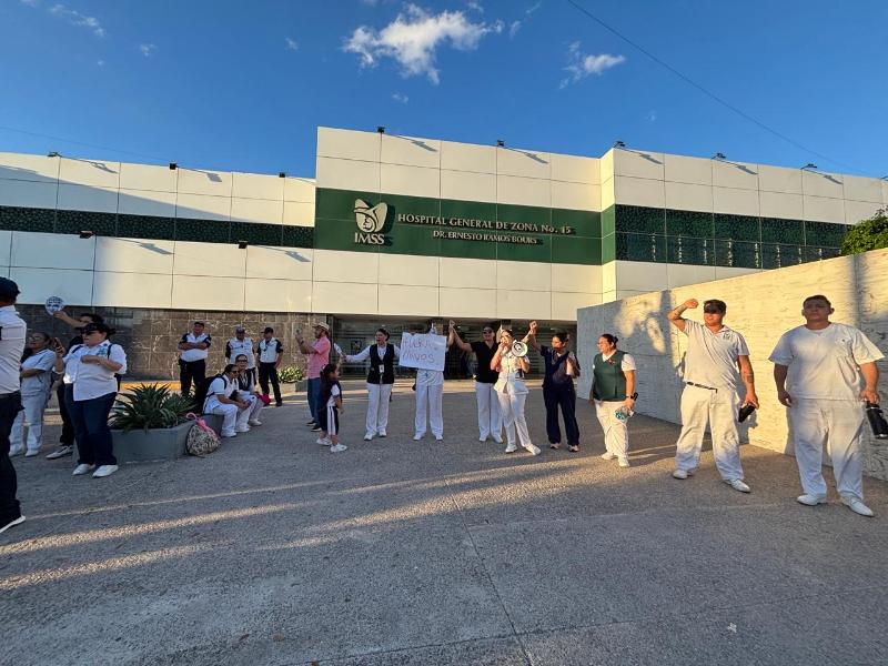 Trabajadores del IMSS vuelven a protestar al exigir mejores condiciones laborales