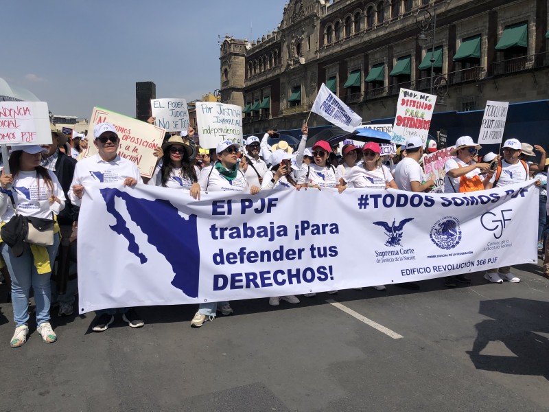 Trabajadores del PJF marchan en defensa de su autonomía